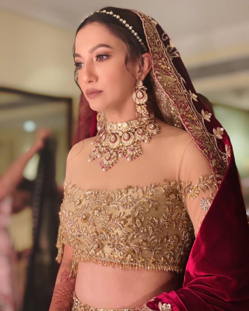 Gauhar Khan Reception Lehenga