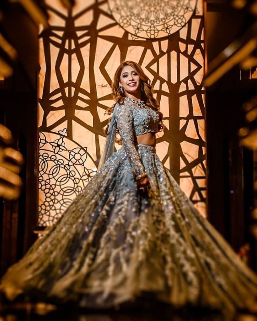 Manish Malhotra Blue Lehenga