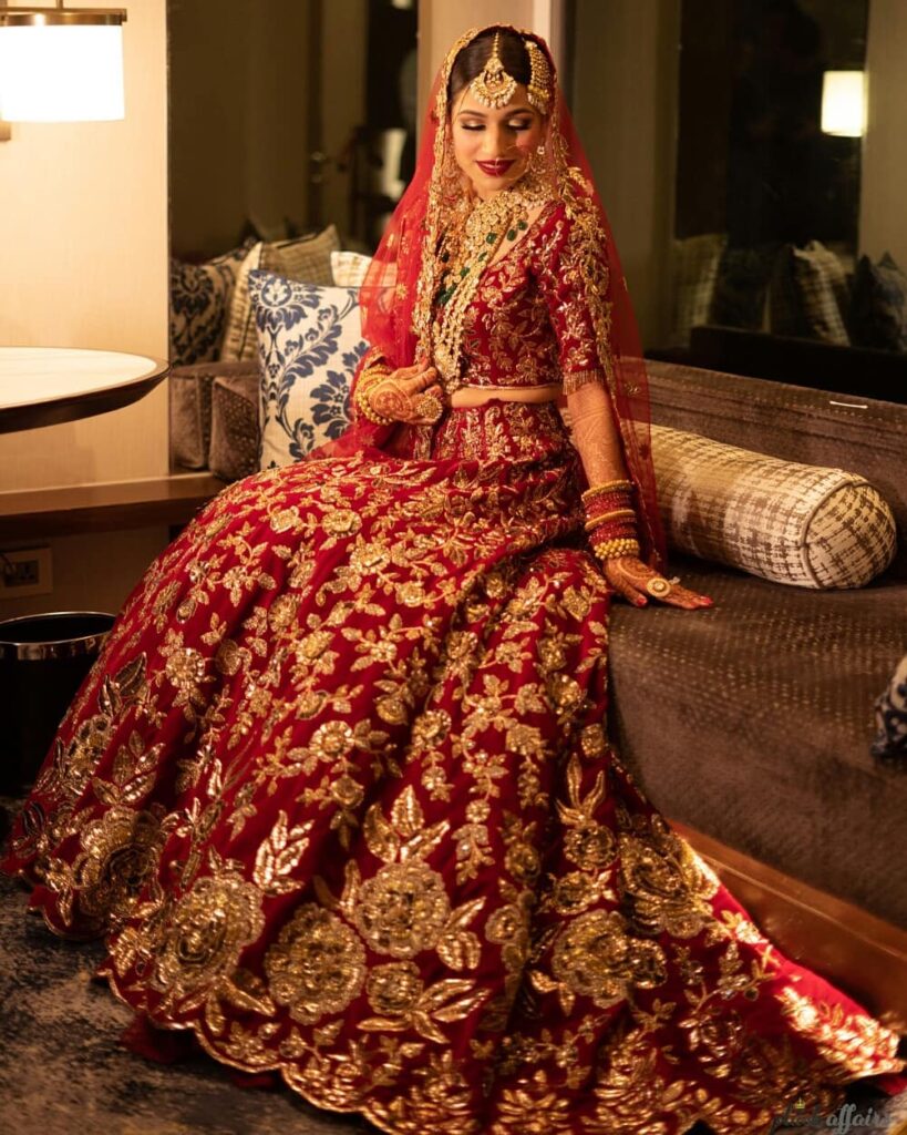 Manish Malhotra Red Bridal Lehenga