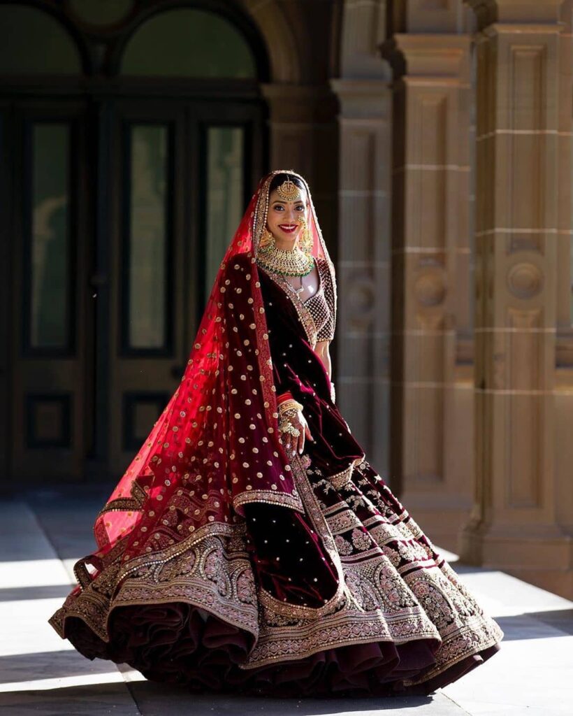 Sabyasachi Bridal Lehenga Style Dupatta 