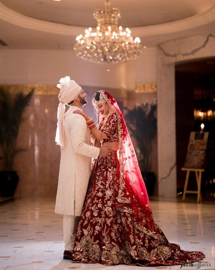 Manish Malhotra Red Bridal Lehenga