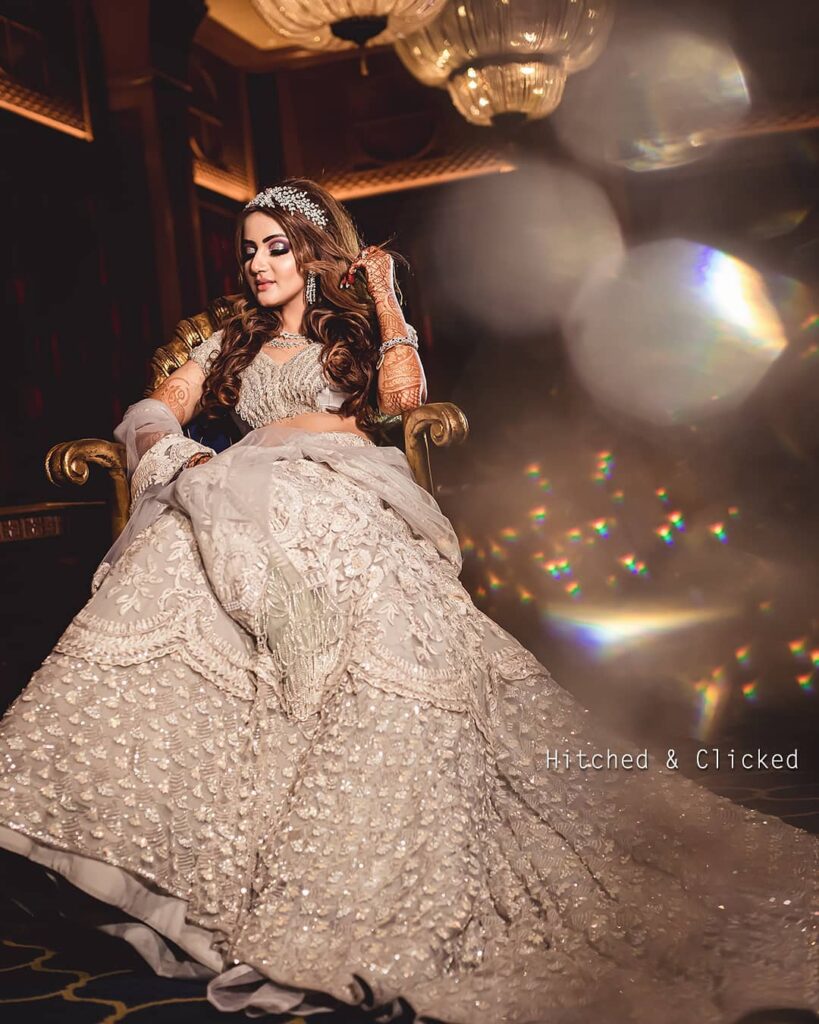 Manish Malhotra Silver Lehenga Design