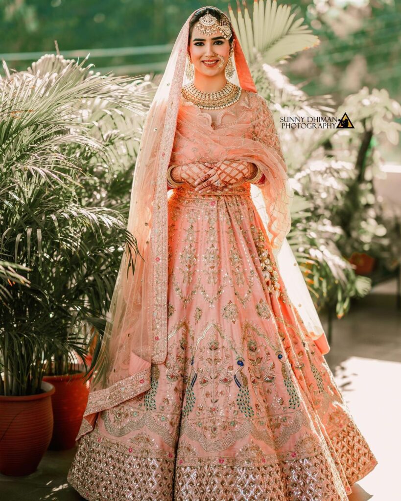 Sikh Style Bridal Dupatta Drape