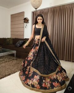 lehenga dupatta draping