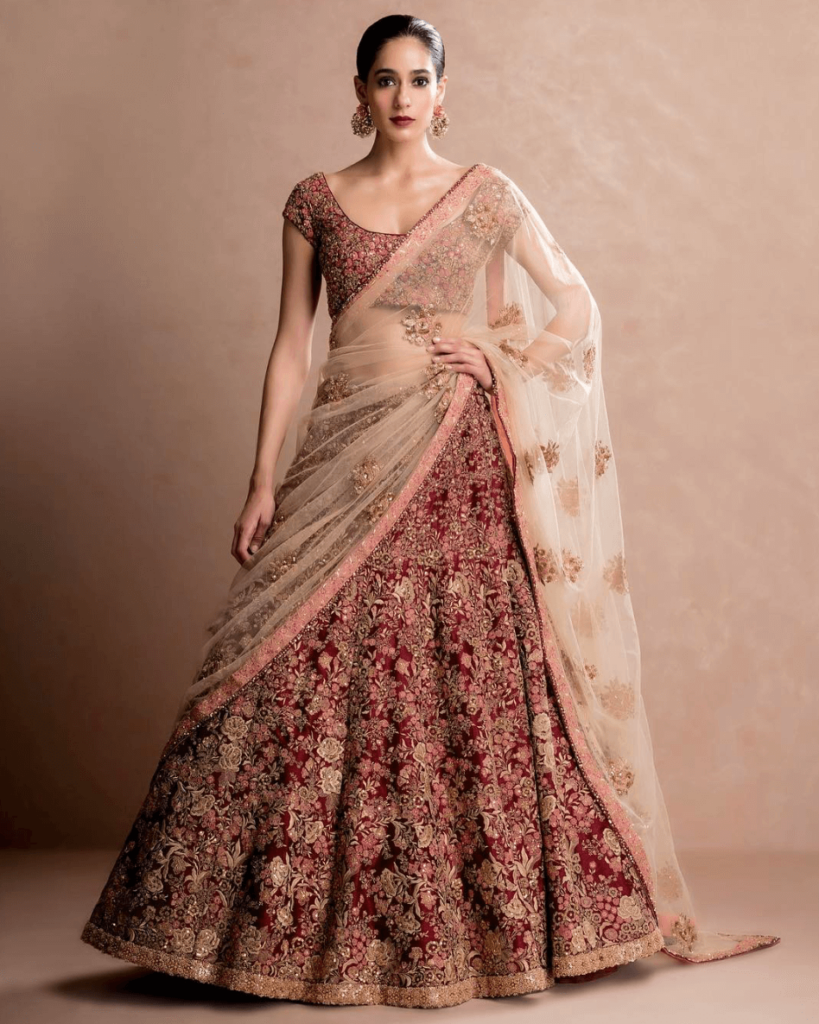 Lehenga Dupatta Saree Drape Style