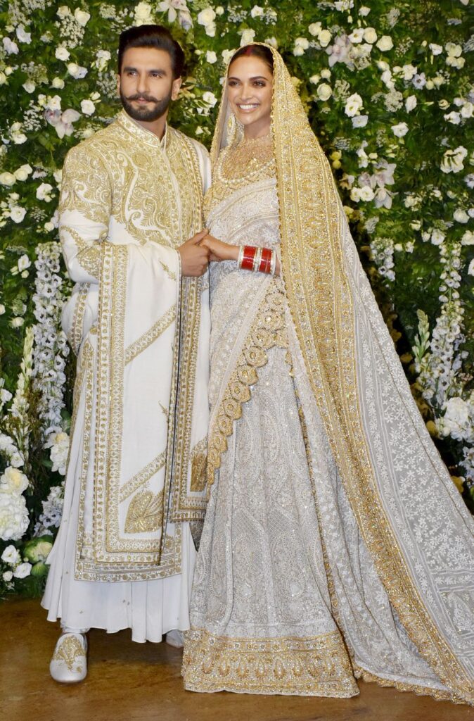 Deepika Padukone White Saree Reception