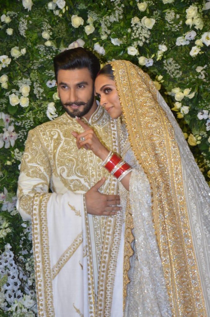 Deepika Padukone White Saree Reception