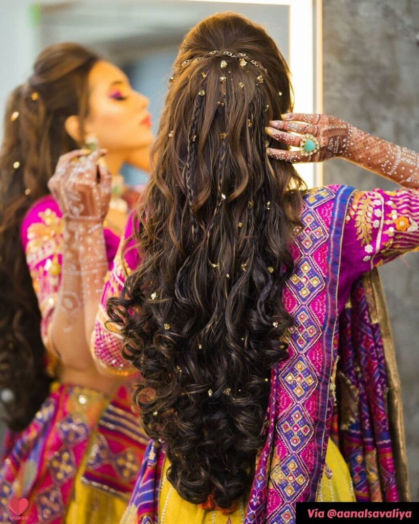 Puffy Ponytail Hairstyle Sangeet