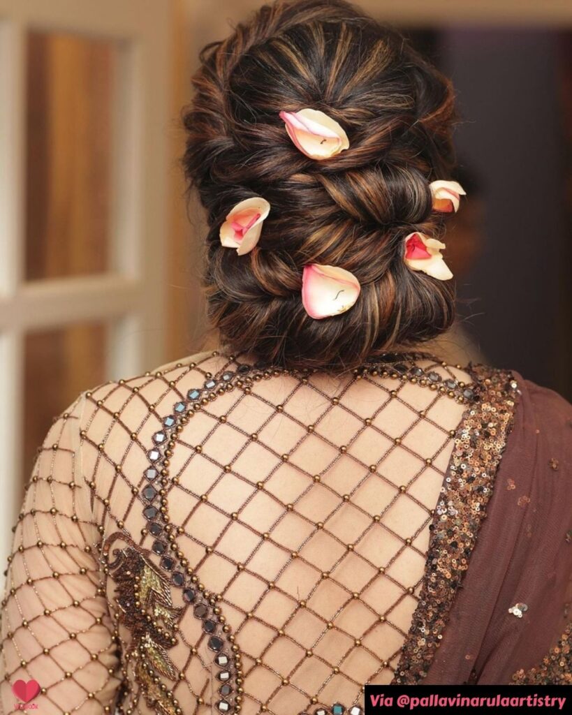 Bridal Bun Hairstyle For Sangeet