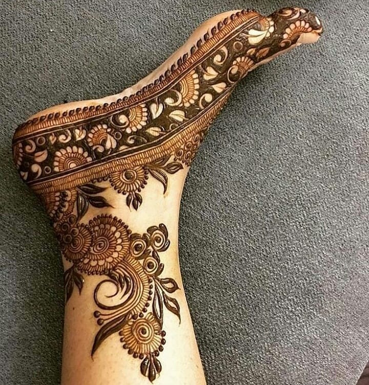 arabic feet mehendi design