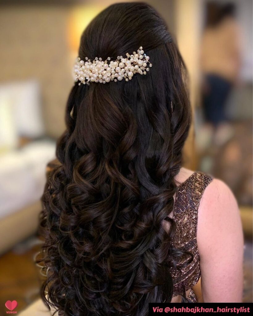 Half Up Half Down Hairstyle For Sangeet