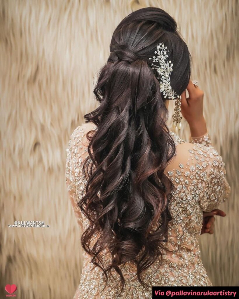 Puffy Ponytail Hairstyle Sangeet