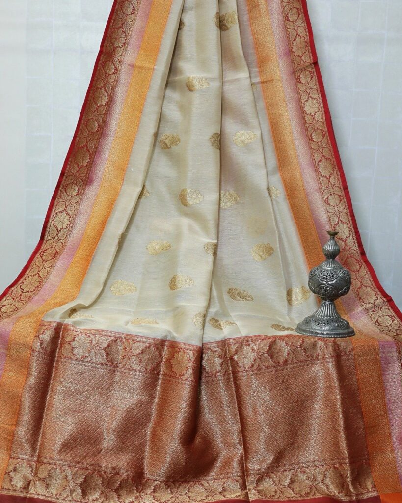 Linen benarasi sari