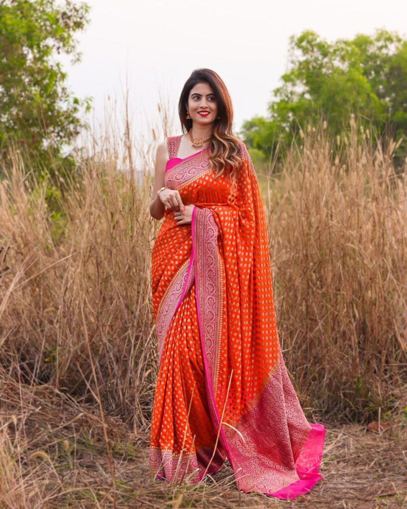 georgette benarasi saree