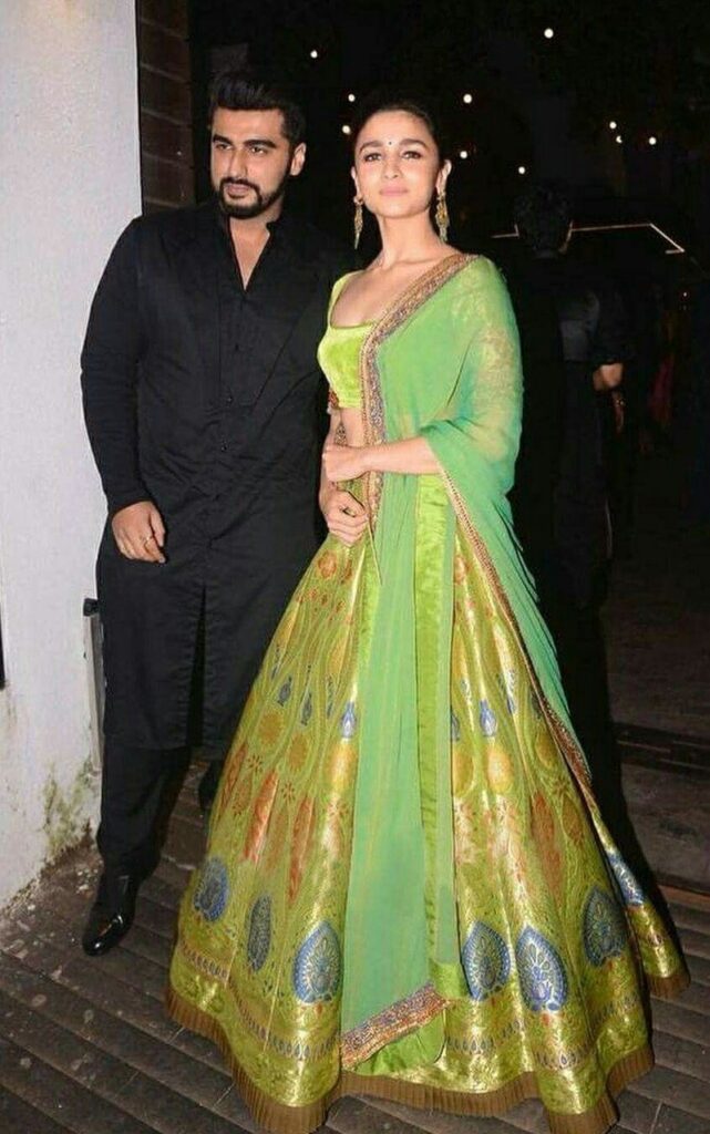 Alia Bhatt Benarasi Lehenga Green 