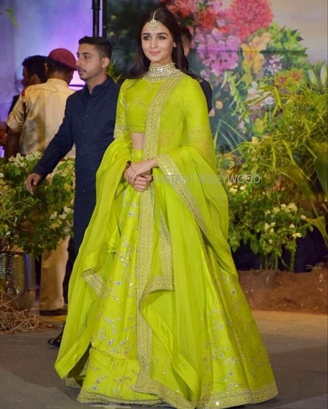 Alia 2025 green lehenga