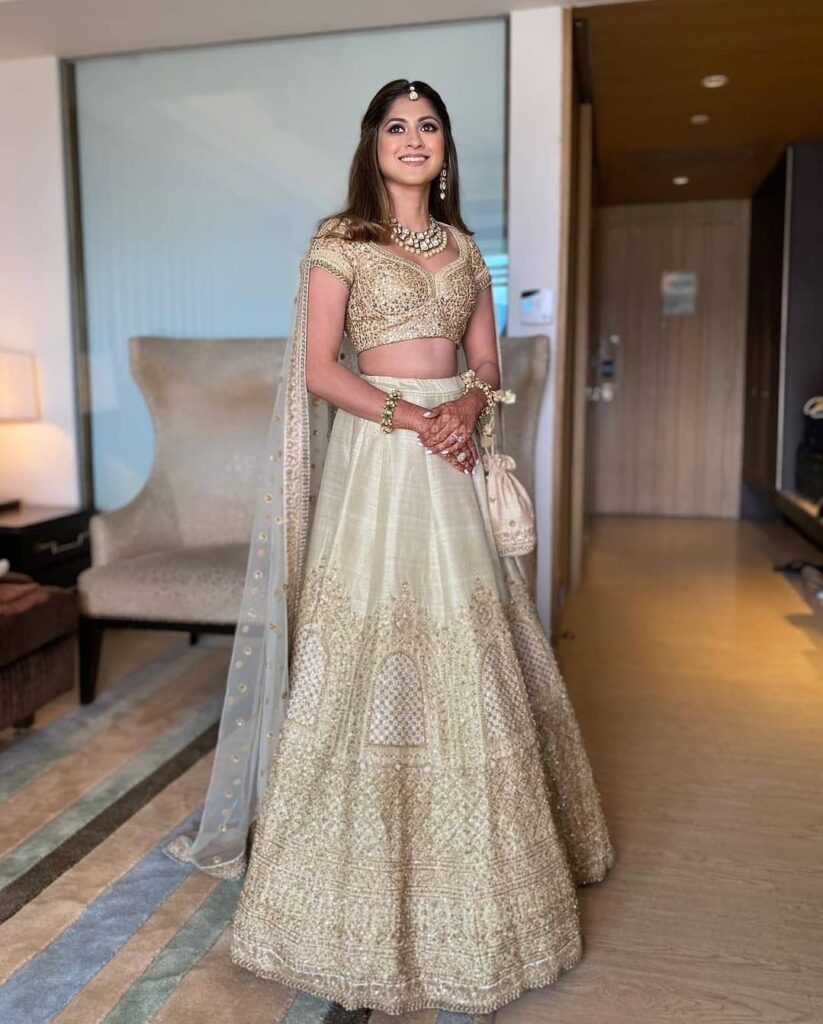 Ivory Sabyasachi Lehenga