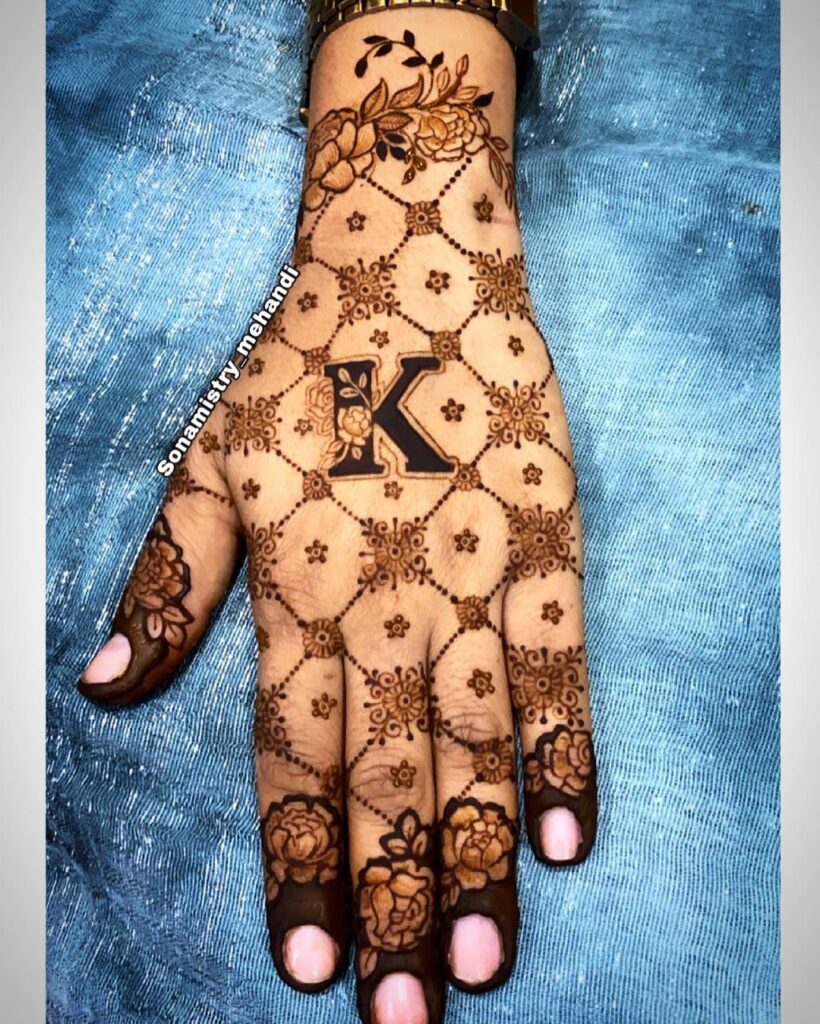 Jaal Mehendi Design Back Hand