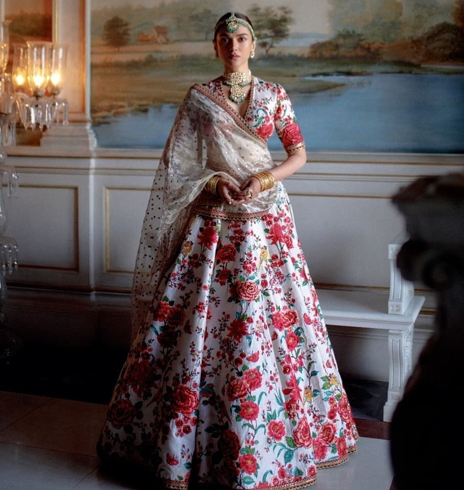 Red Color Bridal Lehenga Choli inspired from Sabyasachi Collection –  Panache Haute Couture