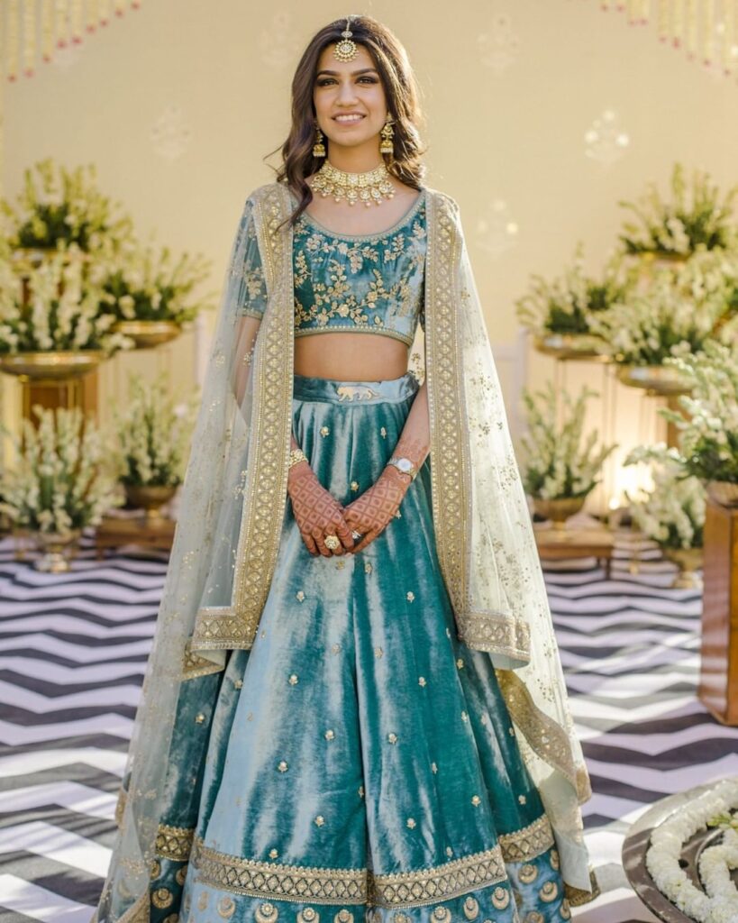 Velvet Sabyasachi Lehenga