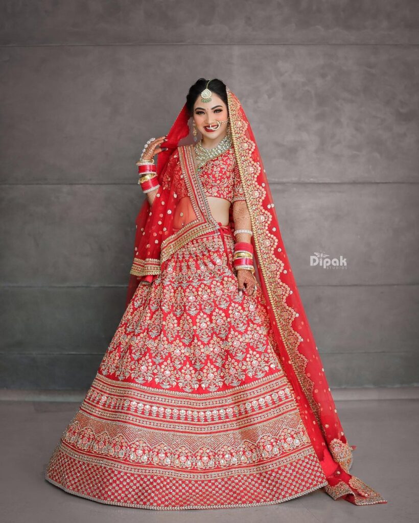 Red Sabyasachi lehenga Heavy