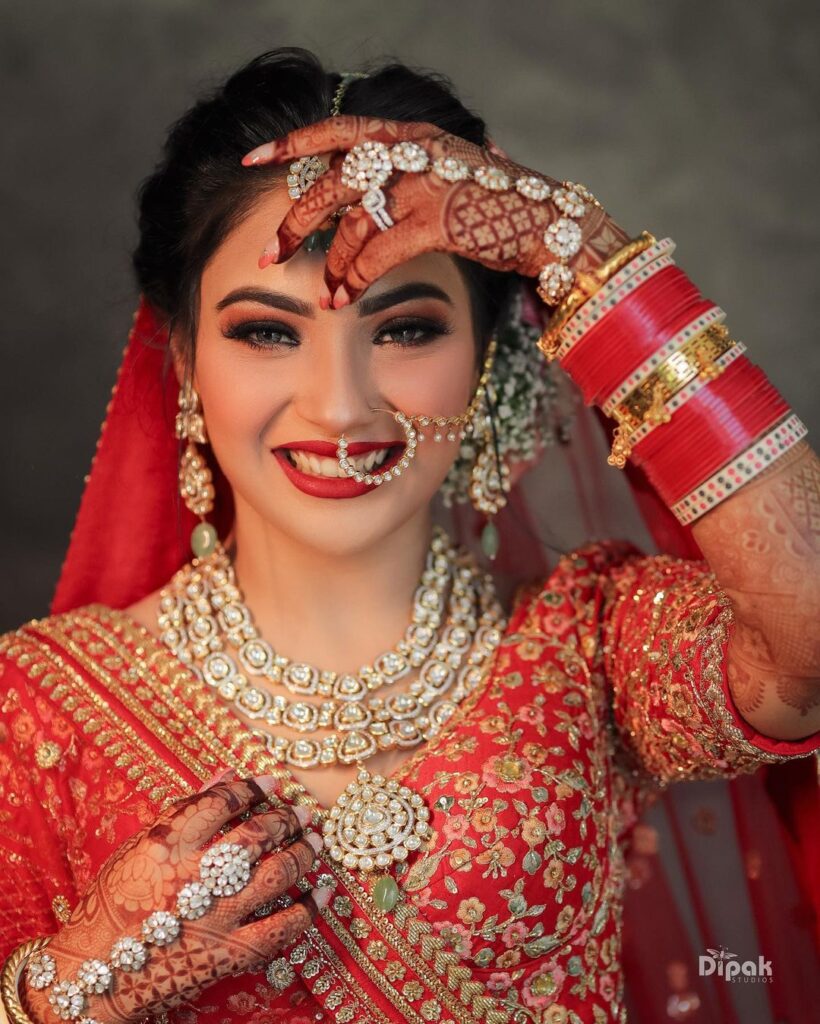 Red Sabyasachi lehenga Heavy