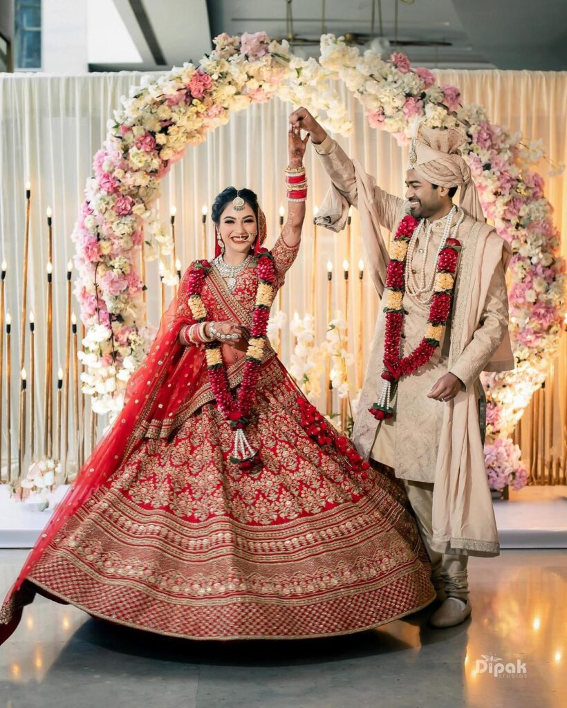 Red Sabyasachi lehenga Heavy