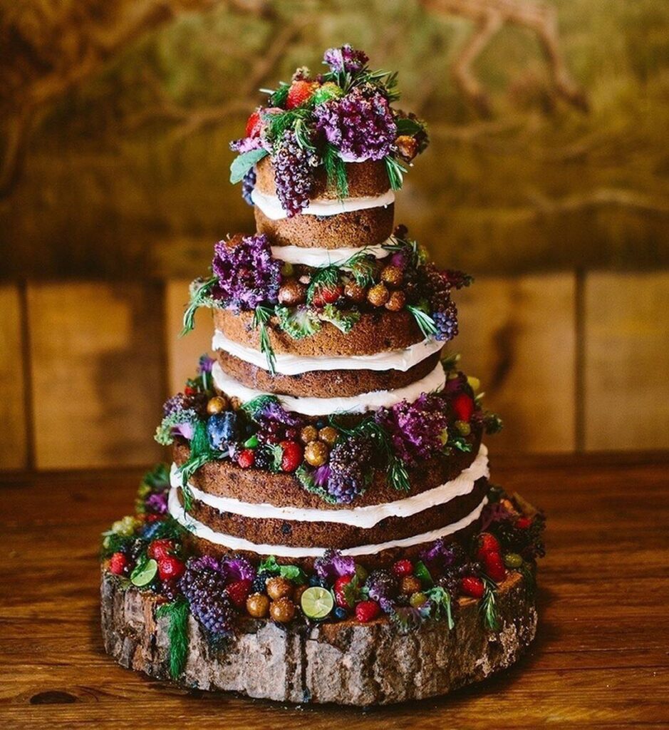 Chocolate Naked Wedding Cake