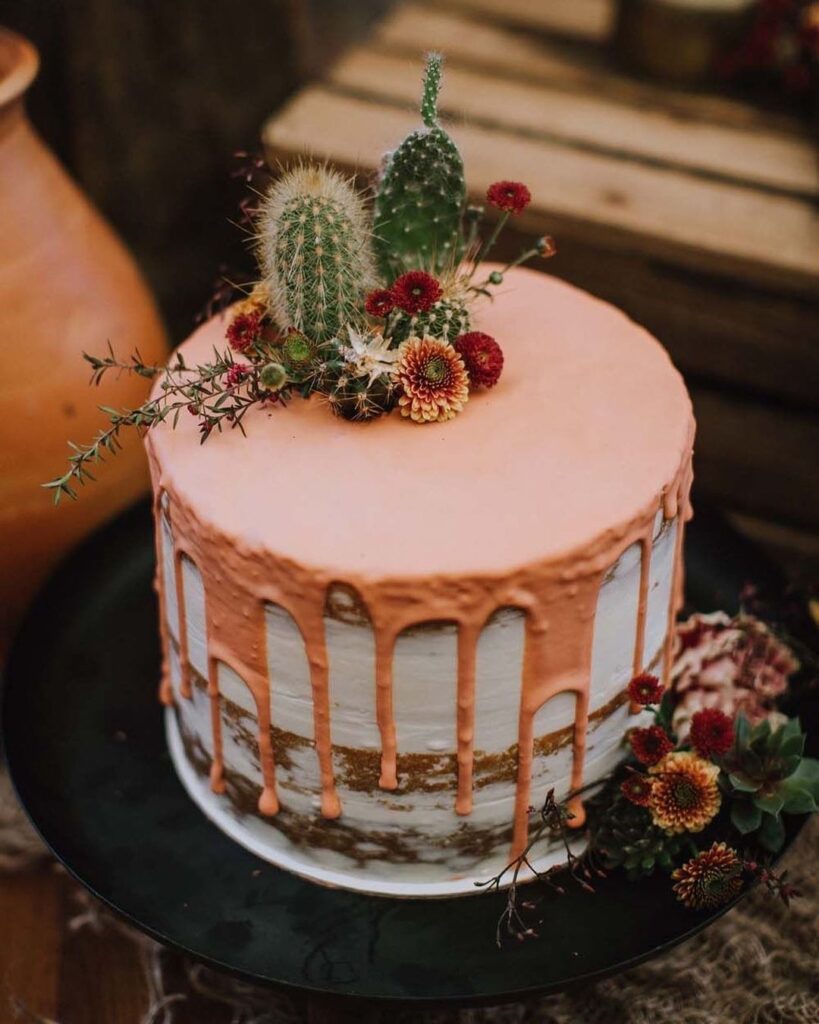 Small Naked Wedding Cake