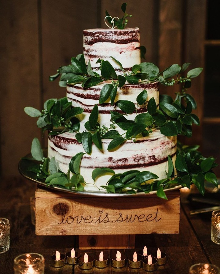 Chocolate Naked Wedding Cake