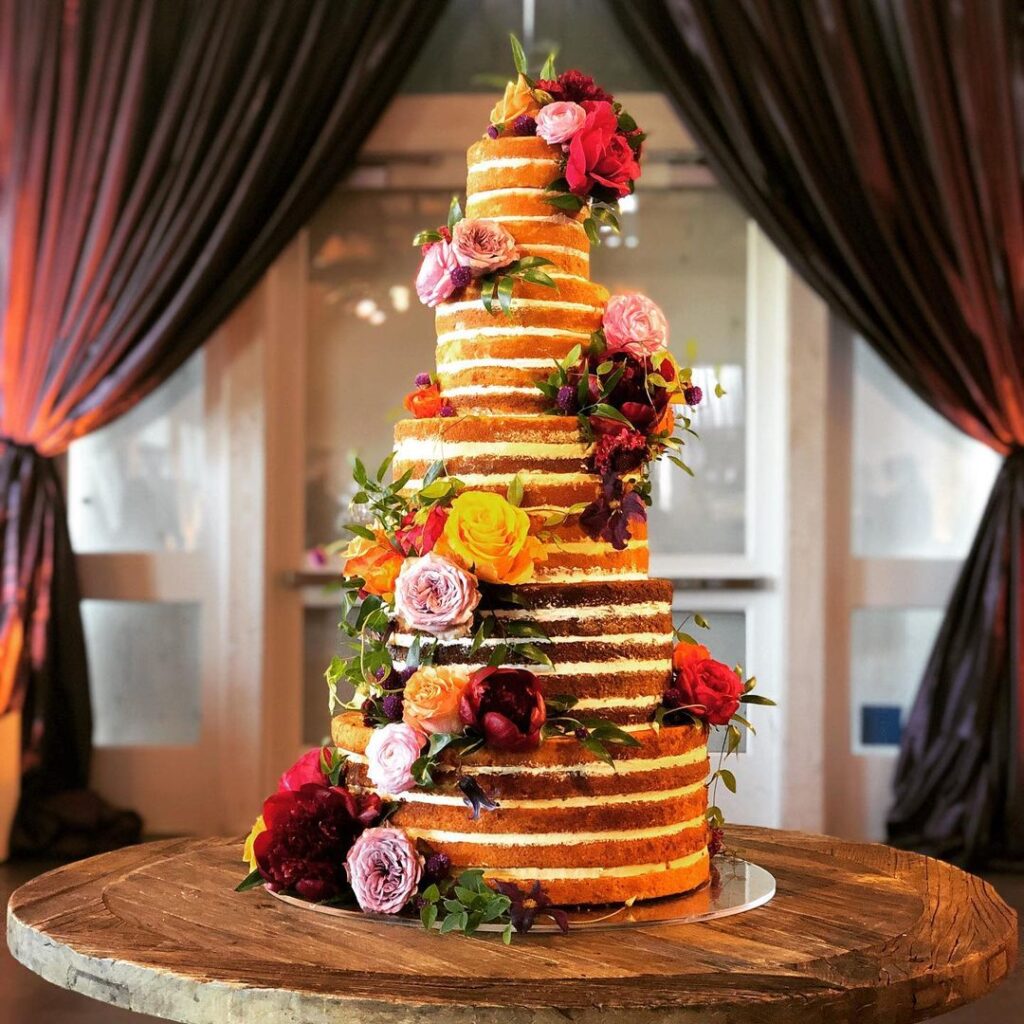 Five Tier Naked Cake