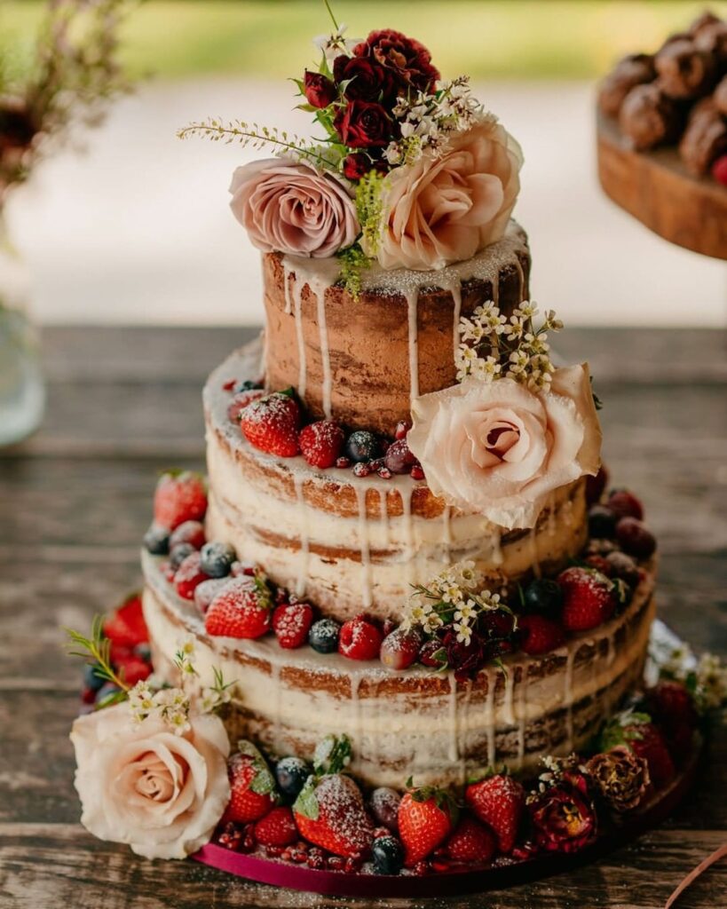 Semi-Naked Wedding Cake