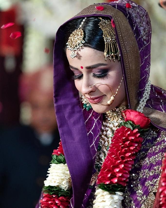 Smokey Purple Eye Makeup bridal