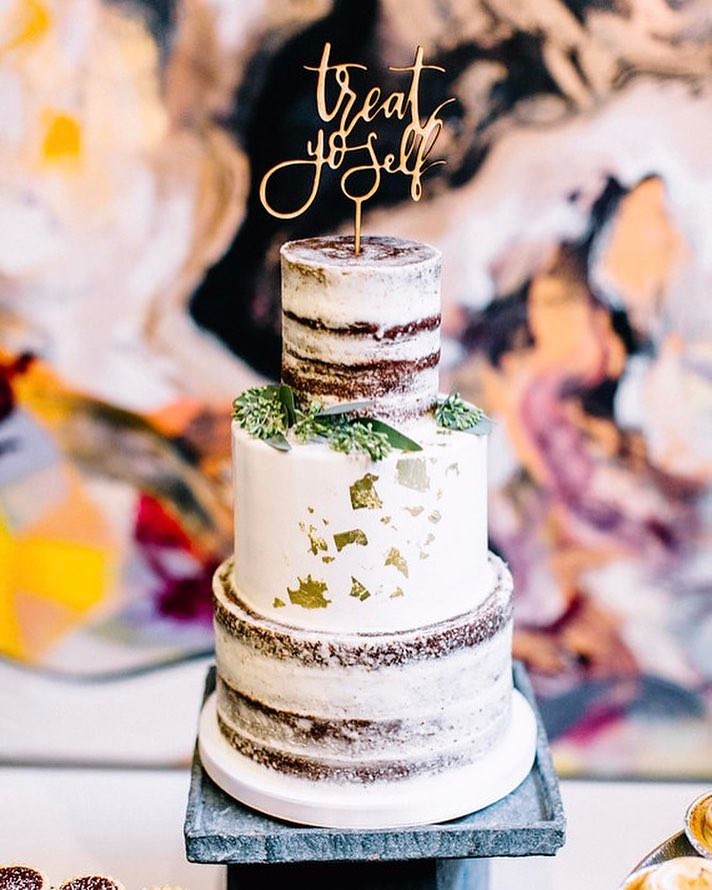 Half-Dressed Wedding Cake