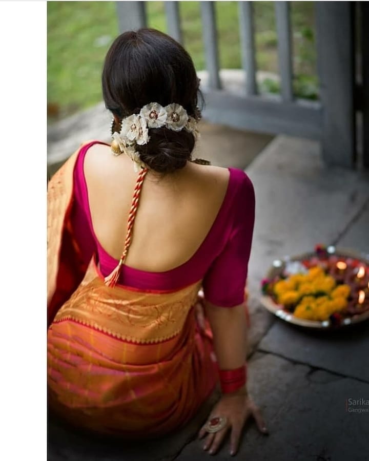 back of saree blouse design