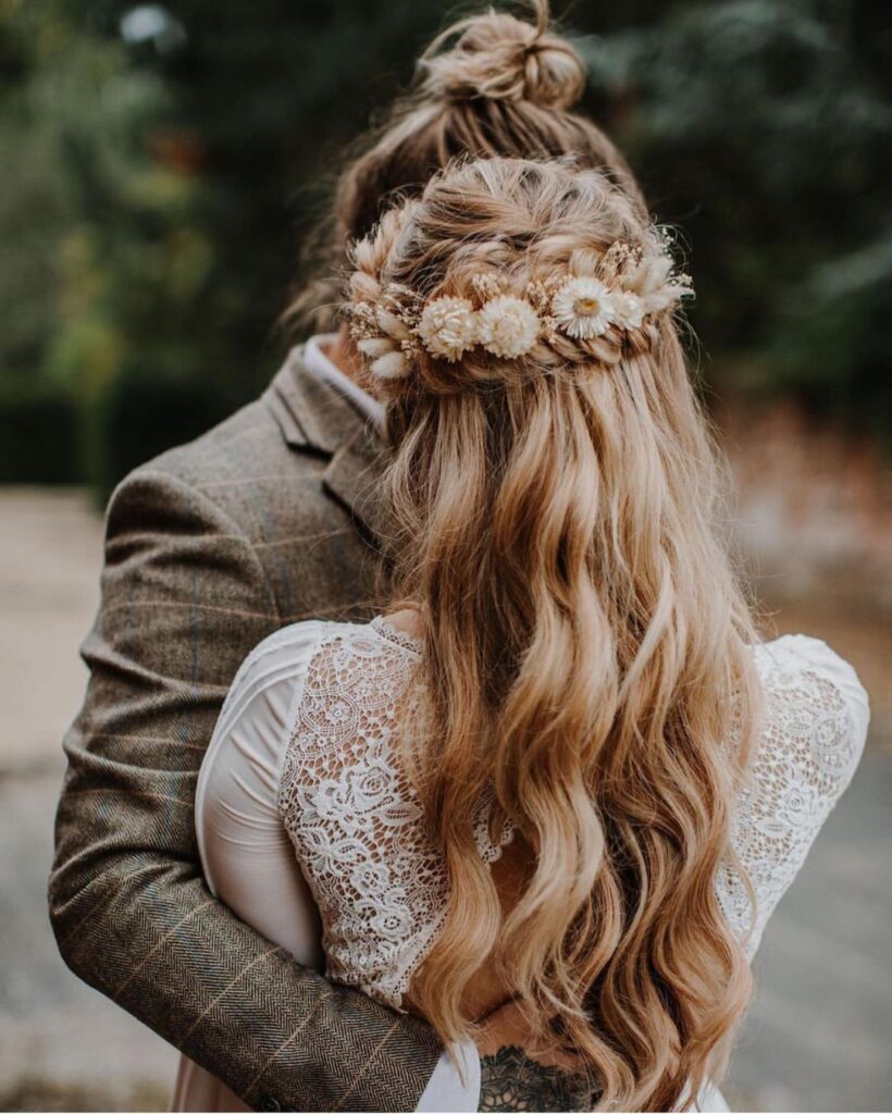 Beautiful Graduation Hairstyle With Bead Decoration. Little Beautiful Girl  Child In A Fashionable Golden Dress Stock Photo, Picture and Royalty Free  Image. Image 146954163.