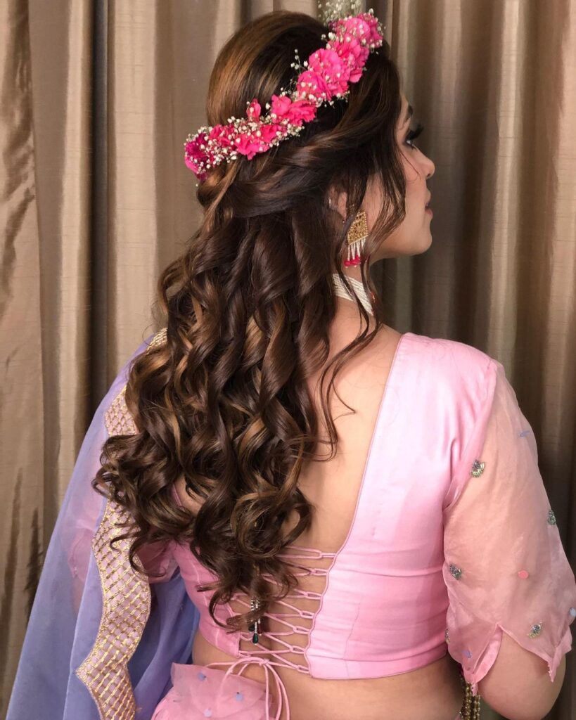 Hairstyle With Floral Tiara