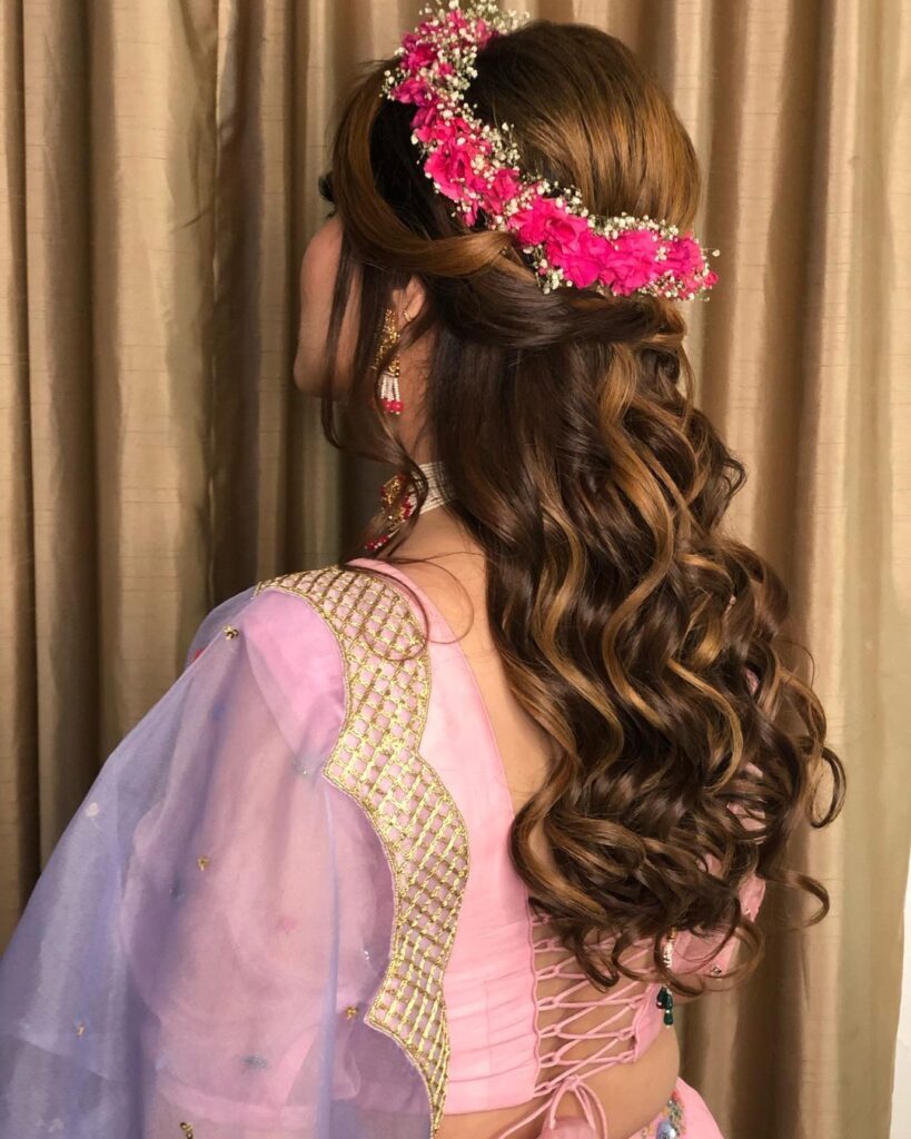 Hairstyle With Floral Tiara