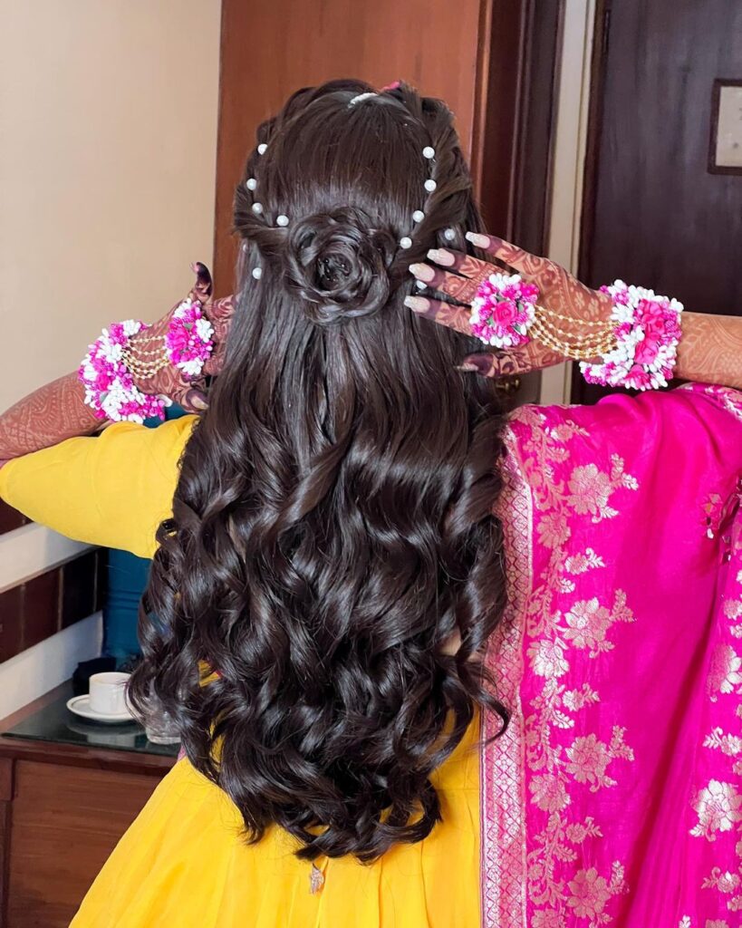 30 Easy Hairstyles For Your Mehndi Ceremony  Bling Sparkle