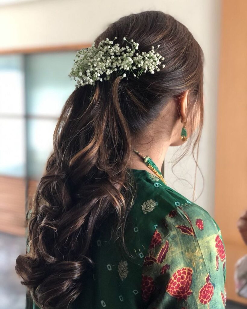 Pony Mehendi hairstyle For Brides