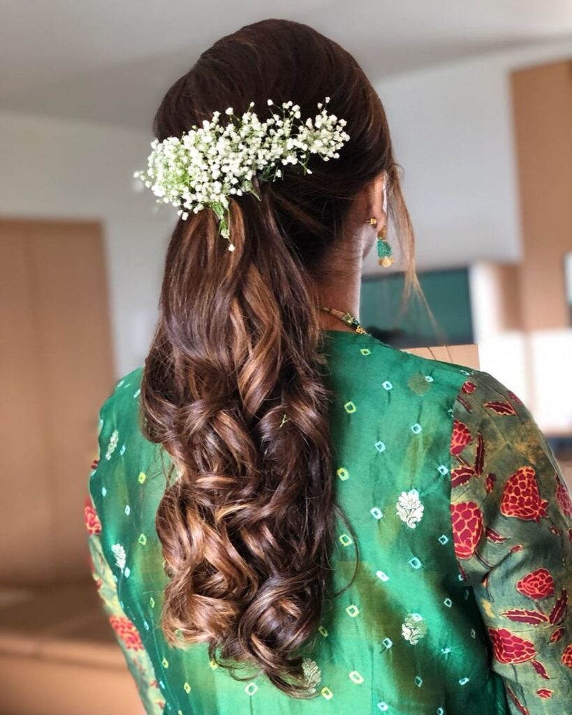 Pony Mehendi hairstyle For Brides