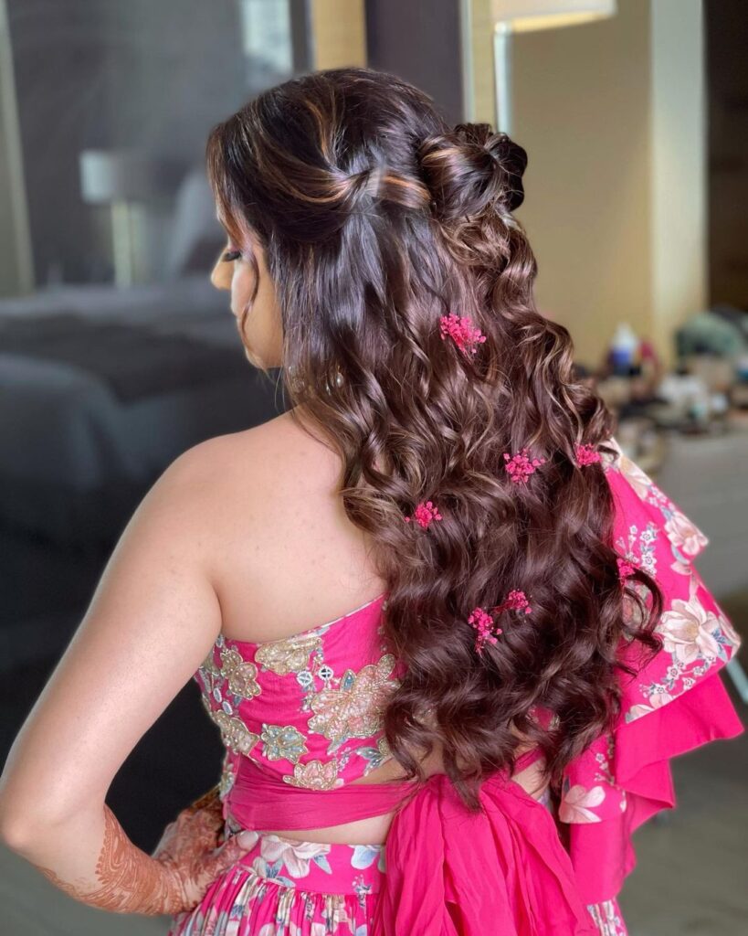 Mehndi Bridal Hairstyle