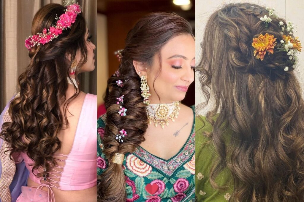 30 Latest Mehendi Hairstyles For Brides & Wedding Guests - Wedbook