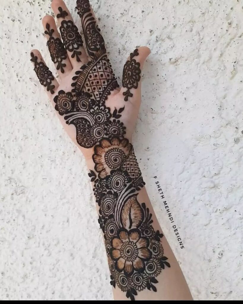 Front Hand Arabic Mehndi