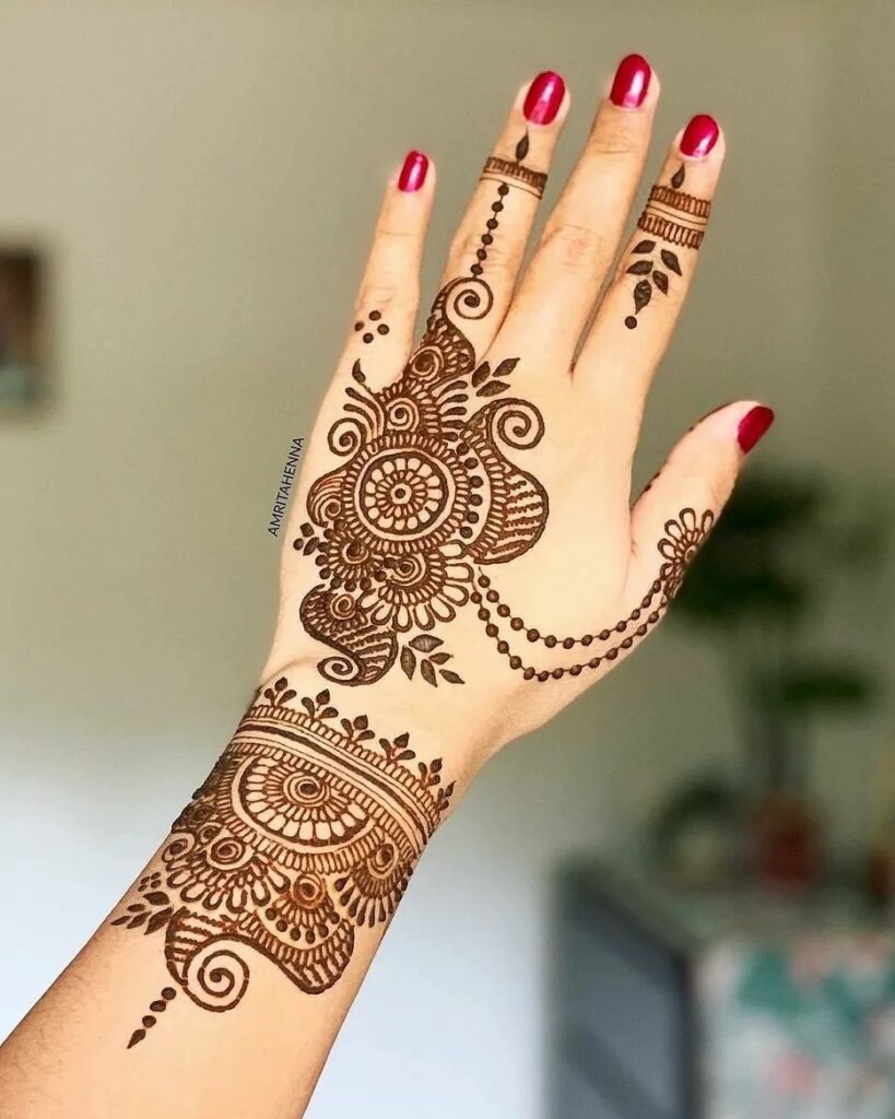 Simple Arabic Mehandi Design