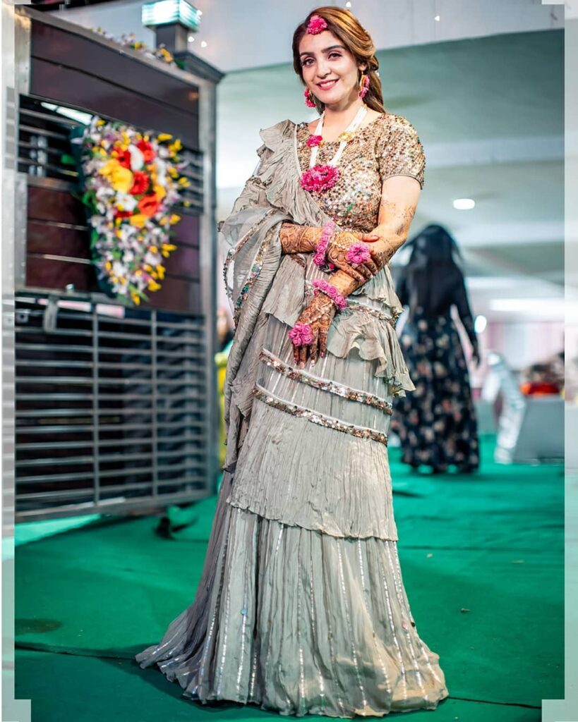 Mehendi Saree For Bridesmaids