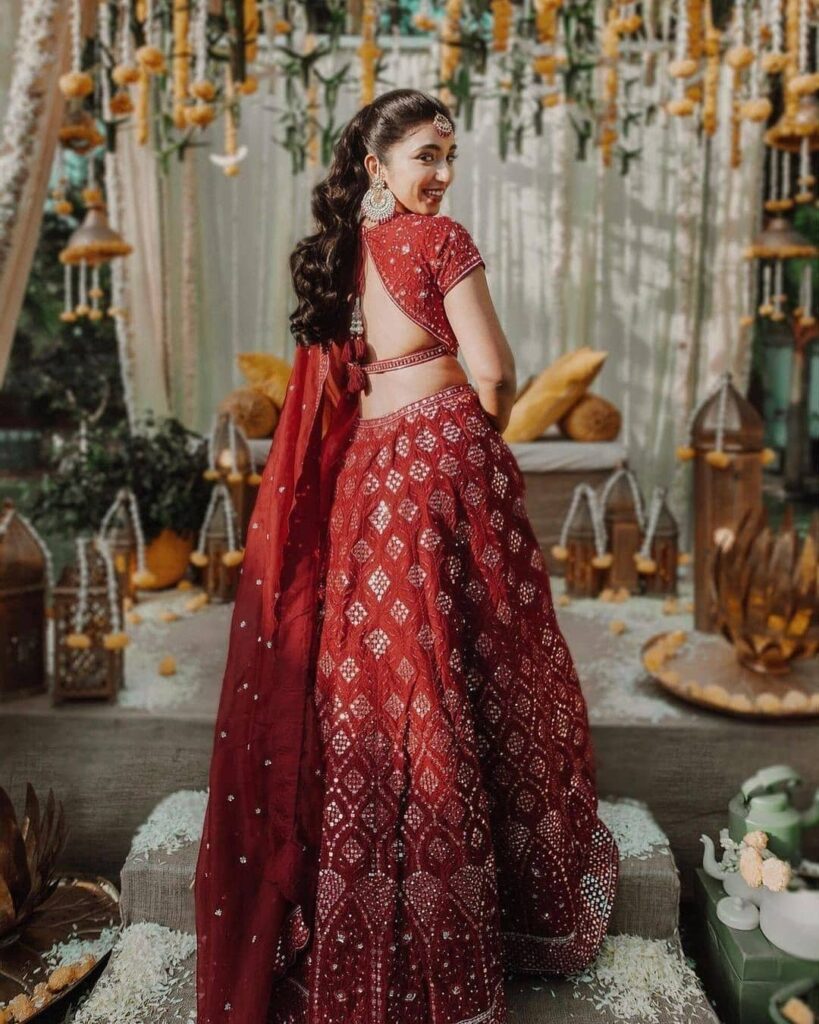 Simple Red Lehenga