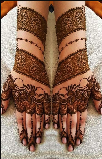 Bridal Back Hand Mehndi Design