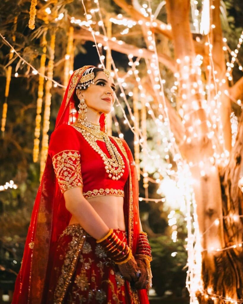 Muslim Red Bridal Lehenga