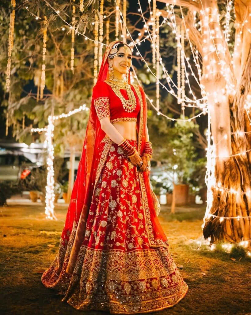 Muslim Red Bridal Lehenga